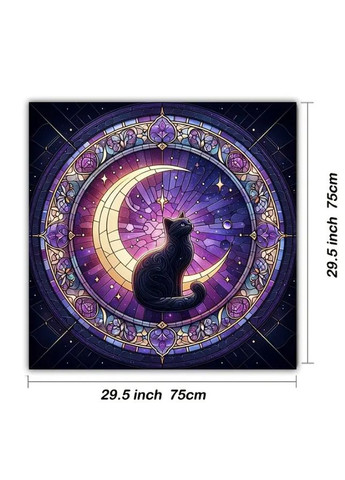 Скатертина для карток таро "Кіт та Місяць" 75х75 см No Brand (367581718)