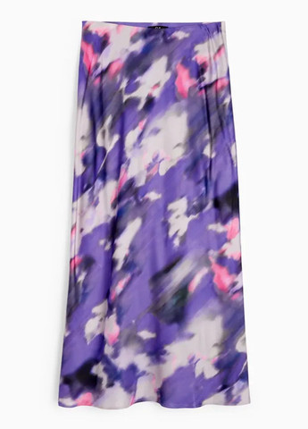 Фиолетовая повседневный с рисунком юбка C&A