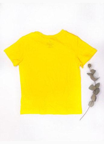 Желтая футболка 104 см белый артикул л808 H&M