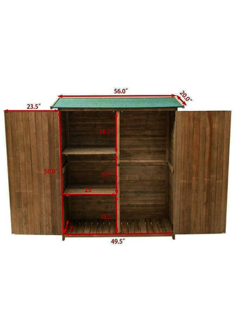 Шафа для садового інвентарю з дерева Проческо мускат (ОСН-000607) No Brand (328960072)