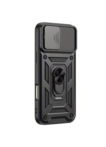 Чохол Shockproof для Apple iPhone 16 - протиударний, з підставкою і шторкою камери - Black Primo (369967413)