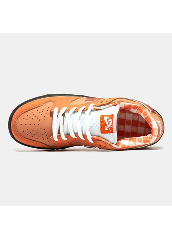 Белые демисезонные кроссовки мужские nike concepts x sb dunk low orange lobster найк No Brand