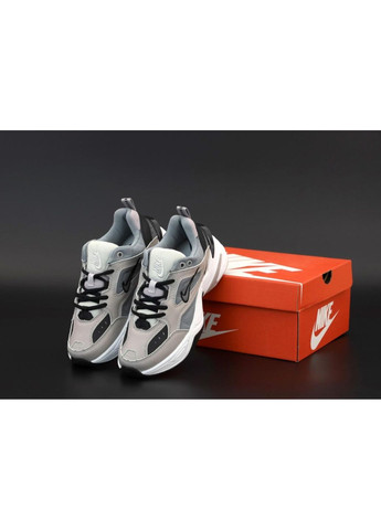 Сірі Осінні кросівки чоловічі nike m2k tekno grey white black найк м2к текно No Brand