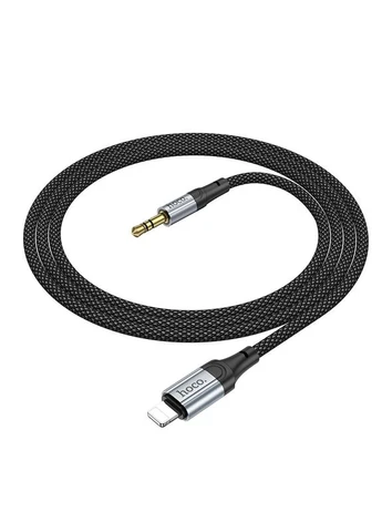 Аудиокабель UPA26 iP to 3.5mm male, nylon braid, 1m, Black Hoco (388967267)