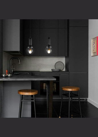 Подвесной светильник с 15см шаром (52-1012-1 BK+CL) No Brand (370072351)