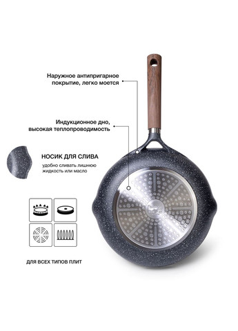 Сковорода-вок MILANO 28x9 см 14274 Fissman (316619962)