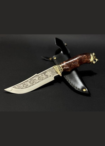 Ніж мисливський Лев 22k60 у подарунковому дерев'яному кейсі NB Art (346152133)