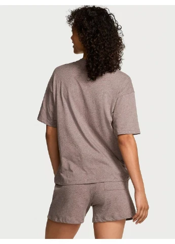 Коричнева всесезон піжама котонова 100% cotton short pajama set Victoria's Secret