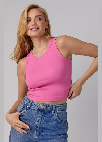 Укорочена майка трикотажна в рубчик Liton — 296469607