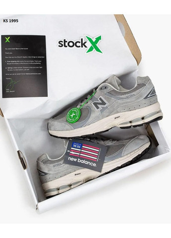 Серые демисезонные кроссовки мужские new balance 2002r light gray нью беланс 2002r No Brand