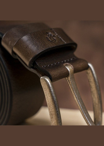 Ремень мужской с круглой пряжкой Grande Pelle капучино (sku_11271) No Brand (327819662)