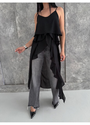 Чёрная женская блузка-туника Україна