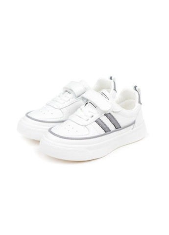 Белые всесезонные кроссовки Fashion L3521 біло-сірі (31-37)