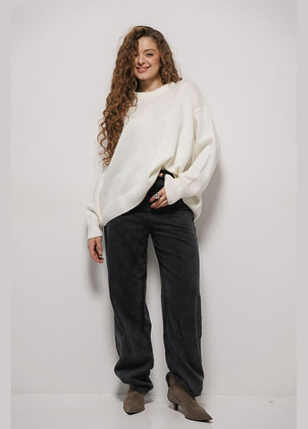 Женский вязаный джемпер оверсайз темно-шоколадного цвета Arjen (304251324)