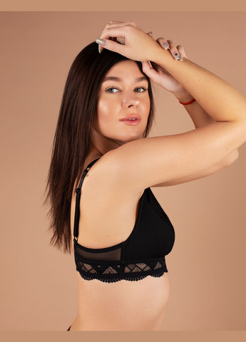 Чёрный бралетт бюстгальтер slz25901101 черный Brabrabra без косточек