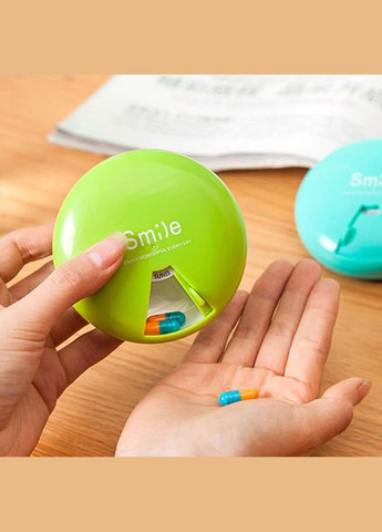 Кругла кишенькова таблетниця на 7 днів Smile Box, рожева More (299841464)