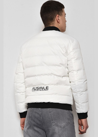 Біла демісезонна куртка чоловiча демicезонна білого кольору Let's Shop