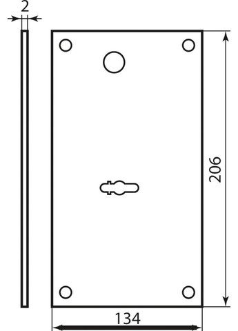 Art. 94030 Марганцева пластина 134х206х2mm DX (для замку 52.771) Mottura (322520098)