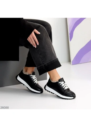 Зимние кроссовки Mishel No Brand чёрные зима (372075086)