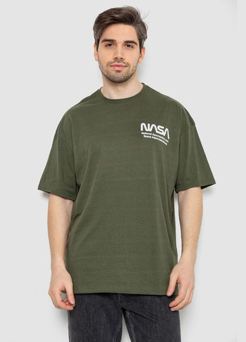 Хаки (оливковая) футболка мужская с принтом черная размер l (sku_244r2125) с коротким рукавом No Brand