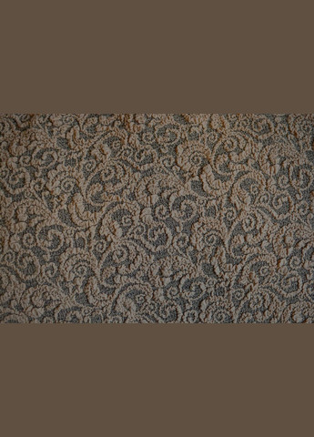 Жакардовий чохол на кутовий диван з кріслом із спідницею Пісочний Kayra (335426681)