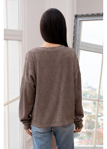 Светло-коричневый свитшот женский мадара из трикотажа джерси-жаккард (св 0623) RiMari без декора (366873124)