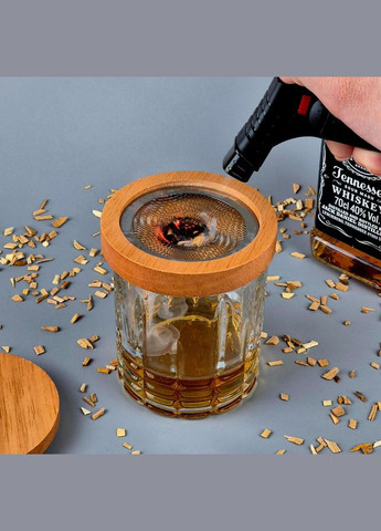 Набор для дымной ароматизации напитков с деревянной крышкой, щепой SMOK MASTER (1) No Brand (346055205)