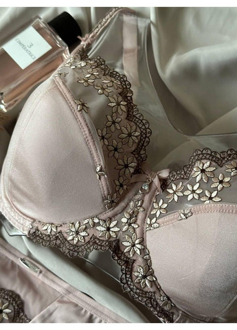 Пудровый женское нижнее белье комплект пудровый Lanny Mode