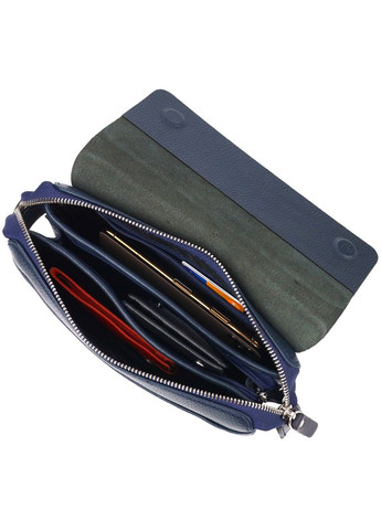 Мужской клатч из натуральной кожи 21565 Синий Canpellini (302007849)