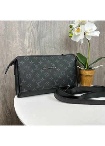 Женская мини сумочка клатч черная экокожа с плечевым ремнем и молнией ProDobro (363259262)