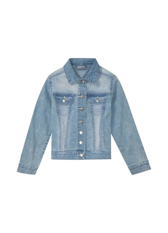 Блакитна демісезонна джинсова куртка на кнопках для дівчинки 372805 блакитний Pepperts