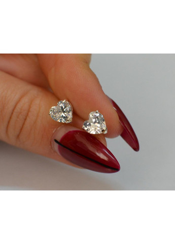 Срібні гвоздики з силіконовою застібкою Silver Style (367112271)