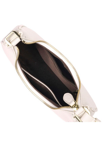 Сумка жіноча через плече шкіра хобо гладка 21287 Молочна Vintage (302007682)