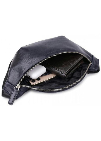 Сумка на пояс через плече жіноча із натуральної шкіри середня Синій 37979 Grande Pelle (355245384)