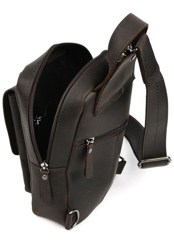 Сумка чоловіча через плече сумочка слінг в дорогу спортивний для документів для телефону Коричневий 34441 LIMARY (367040970)