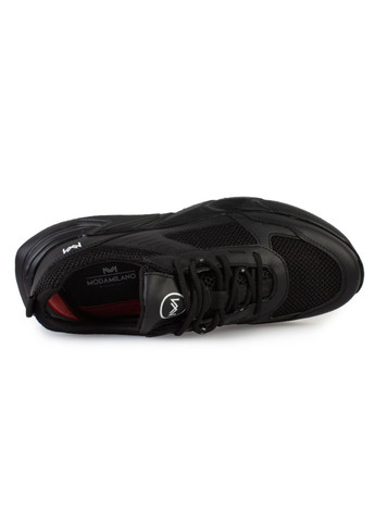 Черные демисезонные кроссовки мужские бренда 9200438_(1) ModaMilano