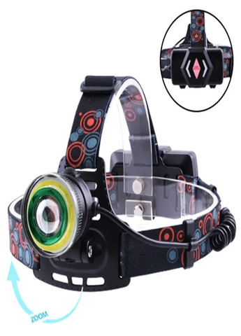 Ліхтар налобний акумуляторний 2*18650 RB-106 T6+COB, Zoom No Brand (315765147)