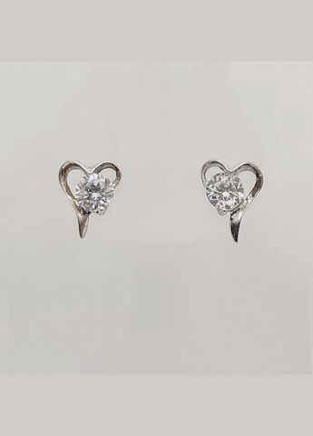 Серьги серебро 925° 1,60г. пусеты сердца () Весна СК2Ф/418 (305391325)