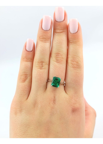 Срібна каблучка з смарагдом "Nano" КТ3790-ізн Shatlen Каблучка (356180696)