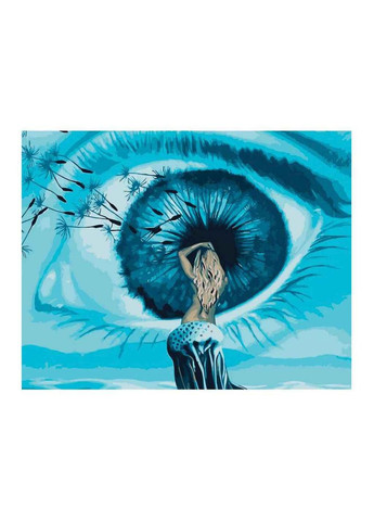 Набір для розпису по номерах "Пронизливе око" 40х50см DY039 Strateg (354346062)