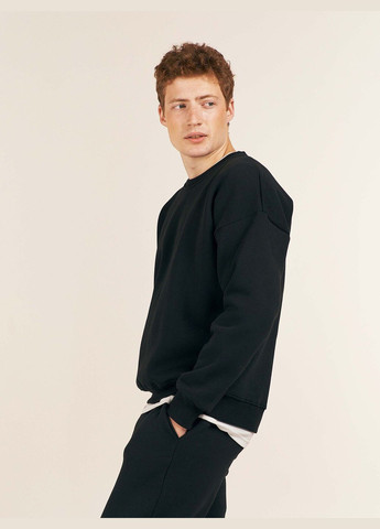 Черный свитшот однотонный мужской mbc02335 черный shop (2000990742247) LAWA (316002186)