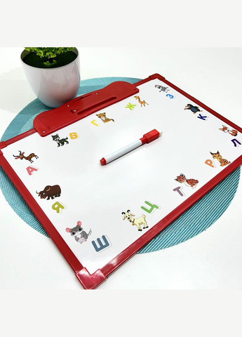 Доска интерактивная 2в1 Весёлая азбука украинская озвучка Красная (SK 0020) Limo Toy (346133121)