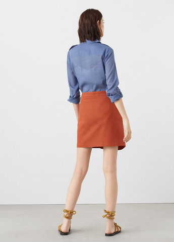 Красная повседневная юбка красный Mango