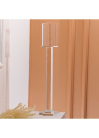 Підсвічник келих скляний на високій ніжці 8×40.5 см декоративний прозорий HP-4-45L (A-034093) Yiwu (352274598)