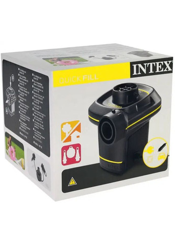 Электрический насос для надувания/сдувания 66634 от сети и прикуривателя (220-240 V, 12 V, 480 л/мин) Intex (297868865)