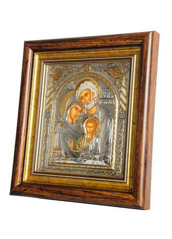 Икона Святое Семейство 38,5х42см под стеклом в прямоугольном киоте Silver Axion (266266034)