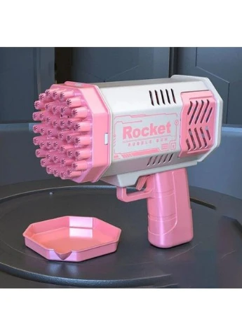 Дитячий пістолет мильні бульки Rocket Bubble Gun 15,8 см автоматичний. Колір: рожевий No Brand (385282998)
