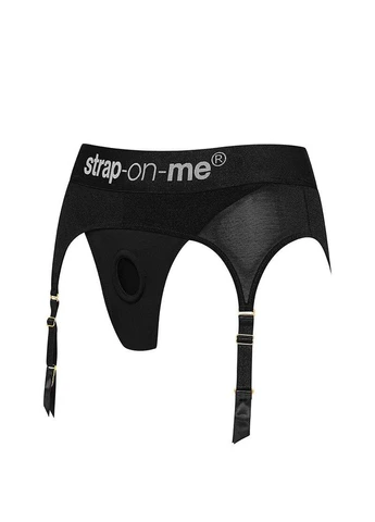 Трусики для страпона з підв’язками для панчіх REBEL HARNESS, L Strap-On-Me (397538142)