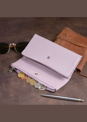Клатч конверт з кишенею для мобільного шкіряний жіночий 19269 Ліловий st leather (298569751)