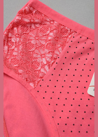Трусы женские батальные с гипюровой вставкой розового цвета Let's Shop (278050348)